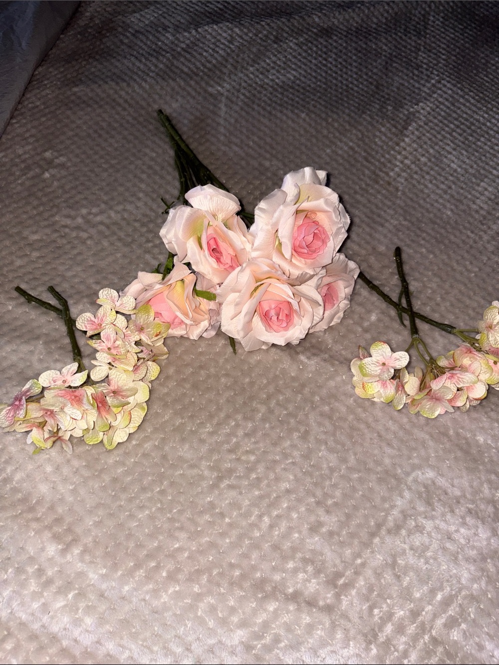 Soft Pink Faux Flower Stem Bundle
